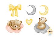 Baby Girl Watercolor clipart, an Animal Illustration by Natalya_Mona_Art (Thumbnail 4 of 10)