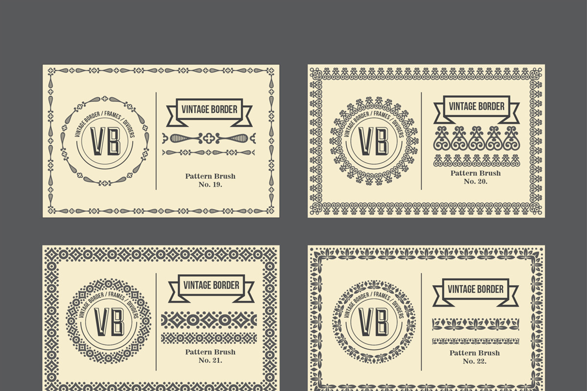 Vintage Borders Pattern Brushes 5 preview 4