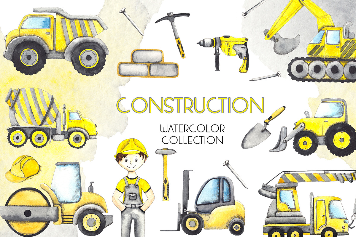 Construction. Watercolor collection, an Object Graphic by Ana-Sakuta (Photo 1 of 14)