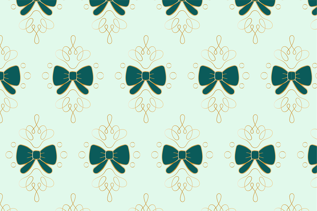 Decorative Bow Pattern, a Decorative Illustration by JYa_Design