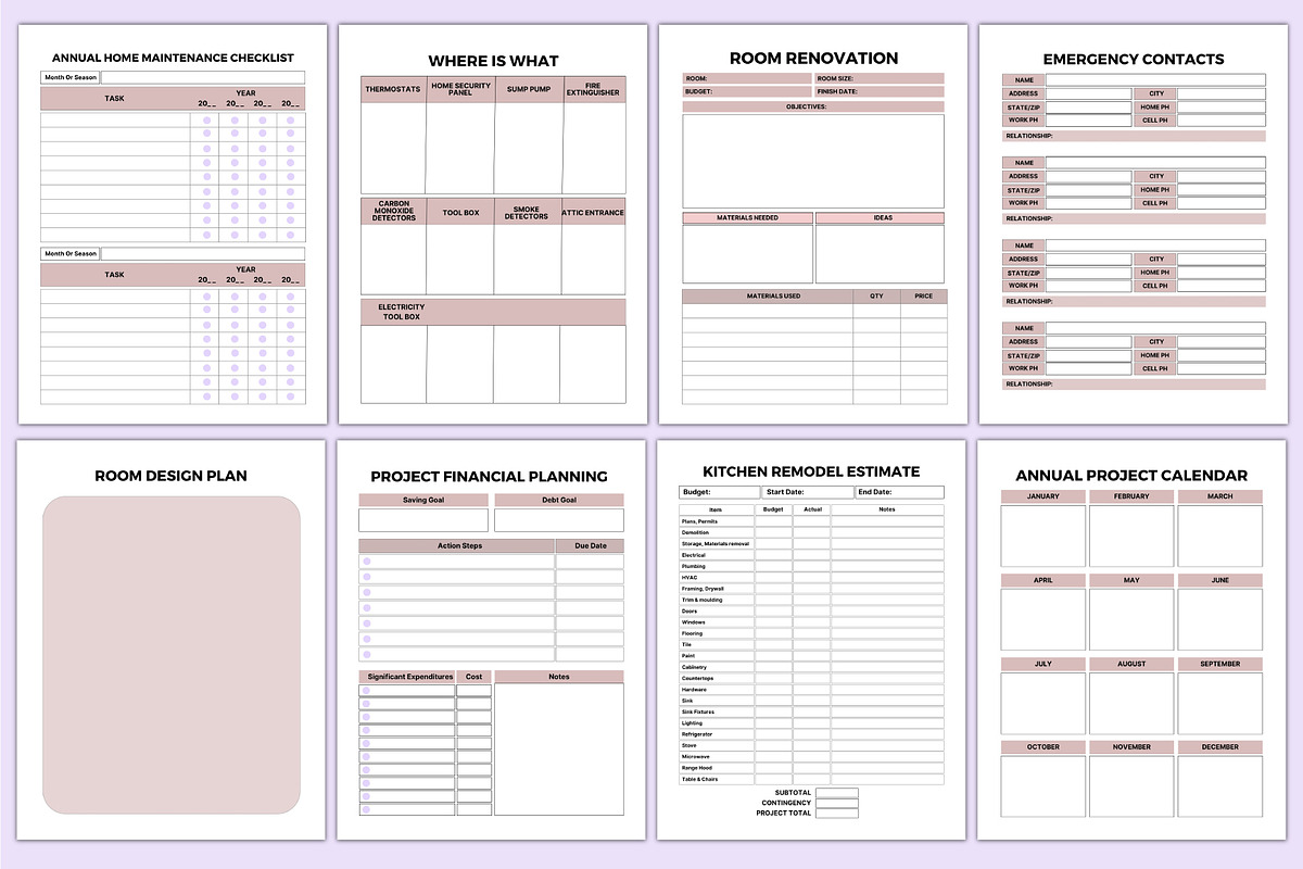 2025 Home Maintenance Planner, a Stationery Template by Shumaya (Photo 6 of 8)