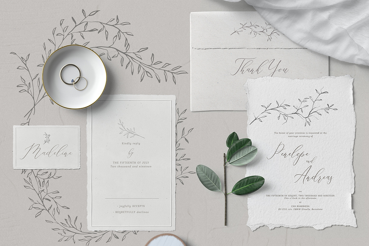 Ardent Elegance - Botanical Set, an Illustration by Backyard Rose (Photo 2 of 13)