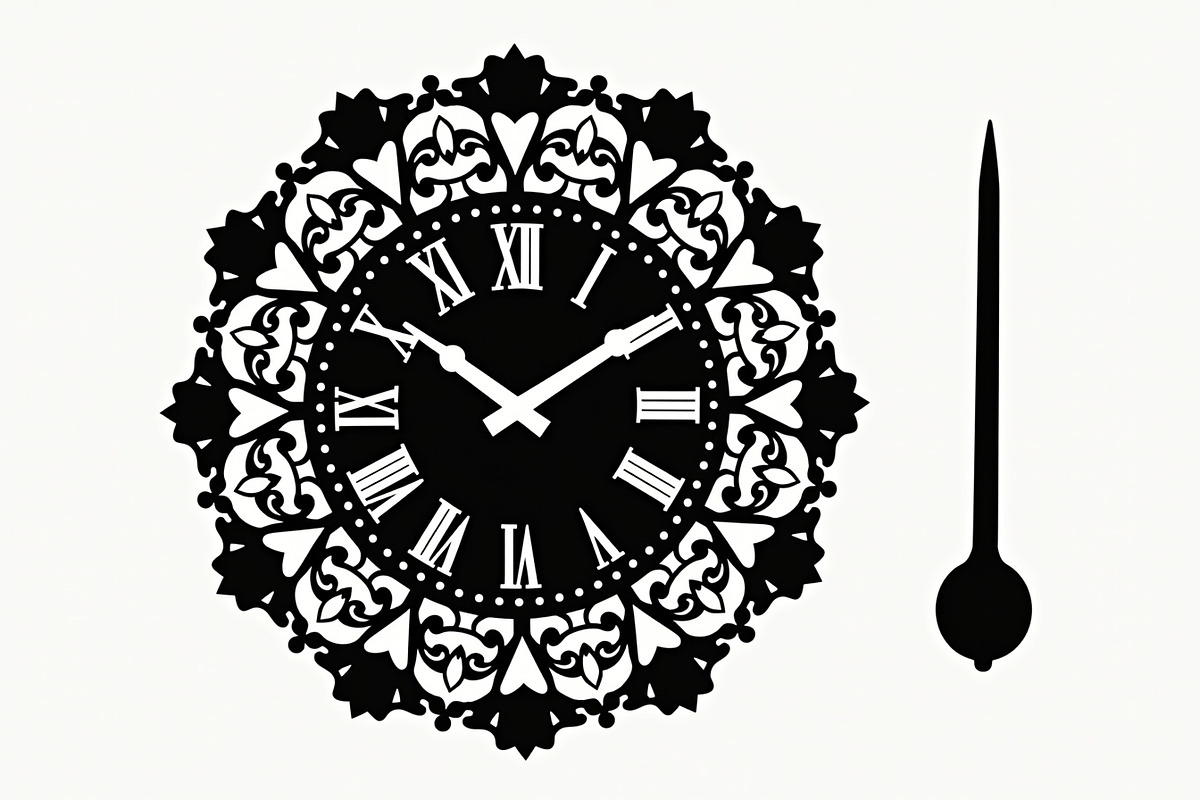 Vintage Wall Clock Victorian design, an Illustration by Amazin_art (Photo 5 of 21)