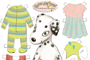 Florinda Paper Doll - dalmatian