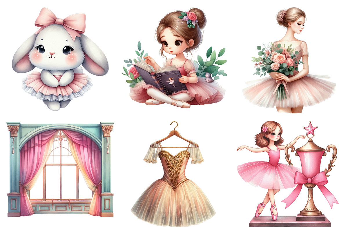 Cute Ballet Clipart, an Illustration by Pixels.Craft (Photo 5 of 10)