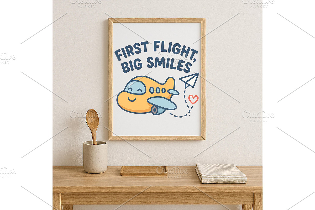 First Flight Big Smiles Airplane, a Background Graphic by LaseredNinja (Photo 3 of 7)