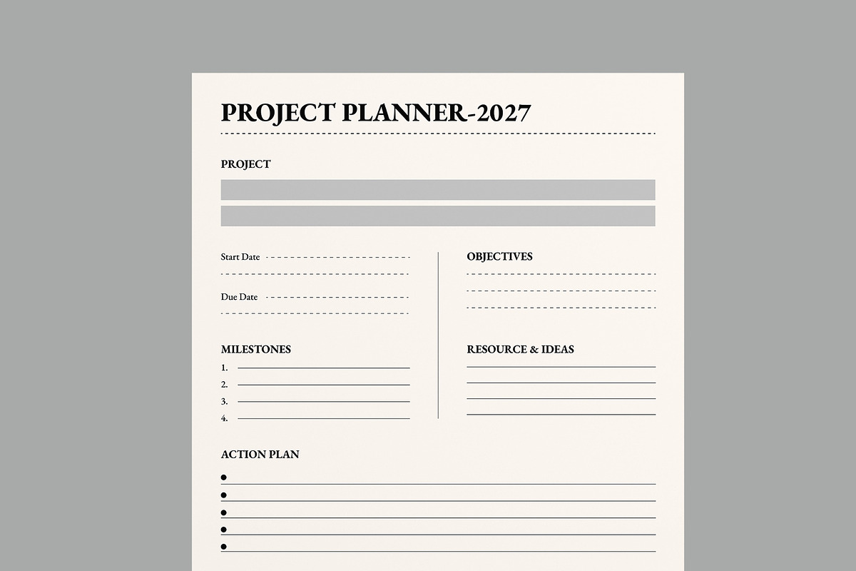 Project Planner Template
