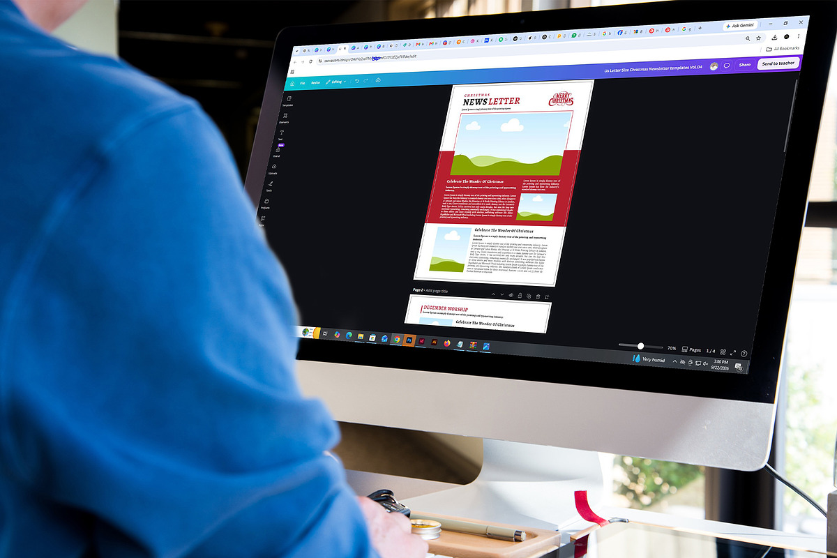 Christmas Newsletter Template, a Stationery Template by Design Zone (Photo 7 of 7)