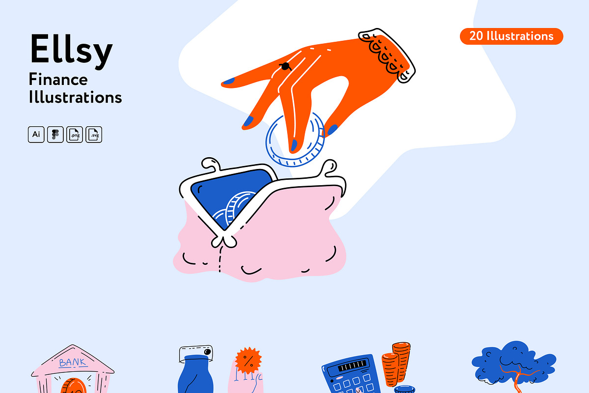 Ellsy Finance Illustrations, a Finance Illustration by Welovegraphics (Photo 7 of 7)
