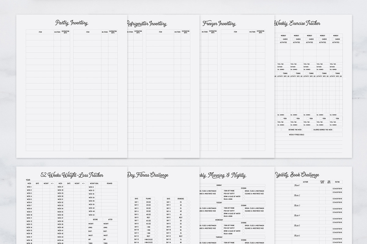 Fully Editable Health Journal, a Stationery Template by Cuppakeri (Photo 5 of 7)