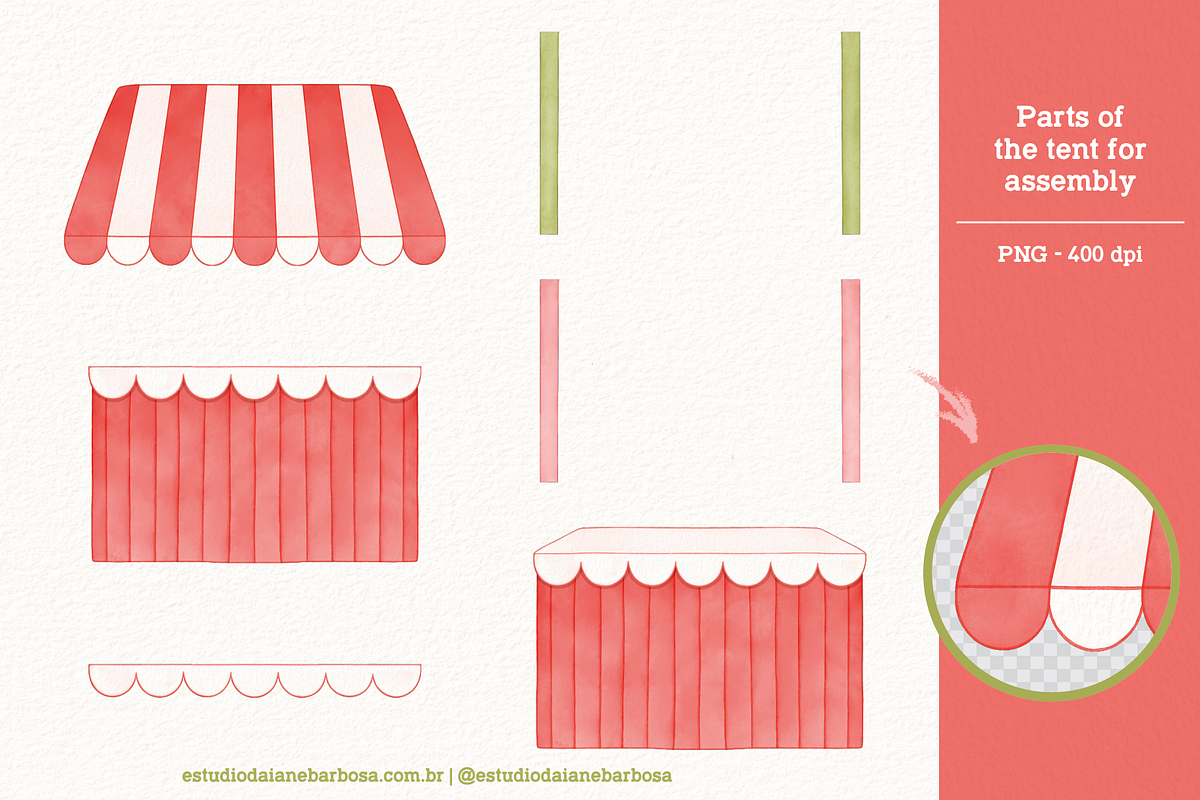 Strawberry - Cliparts Set, an Illustration by Estudio Daiane Barbosa (Photo 8 of 10)