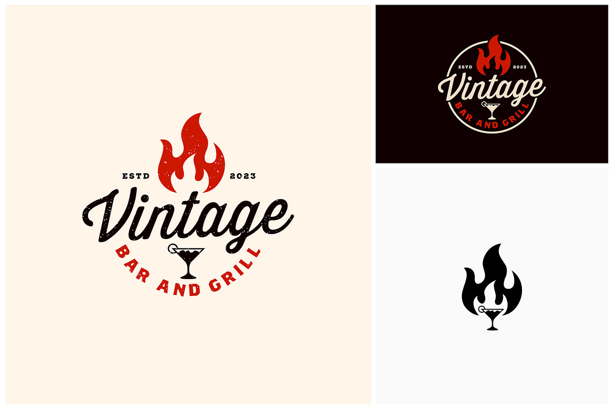 Fire Cocktail Glass Barbecue Logo, a Branding & Logo Template by Enola99d (Photo 1 of 2)