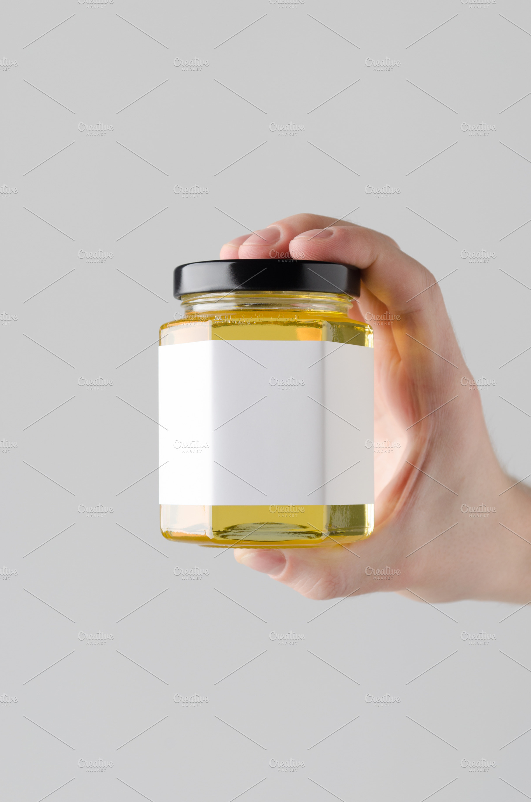 Honey jar mockup JPEG, a Food & Drink Photo by Shablon