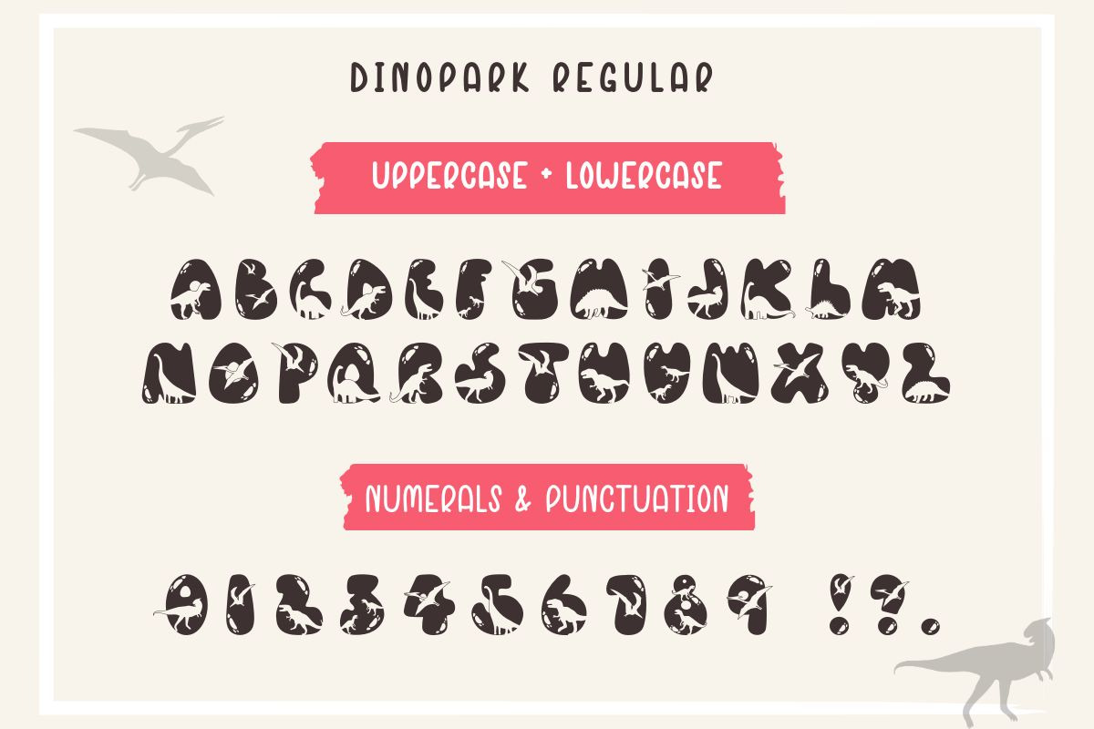 DINOPARK | Display Font, a Handwritten Font by AnningArts (Photo 6 of 7)