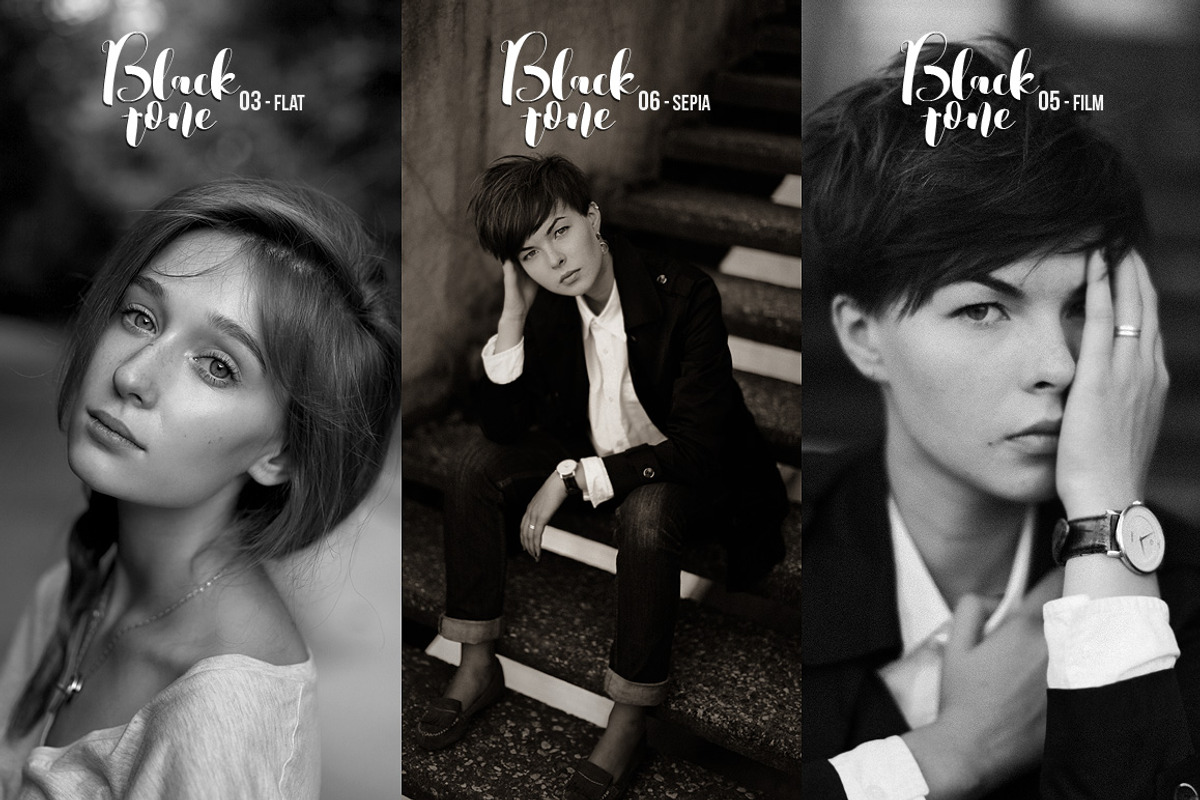 Blacktone B&W Lightroom Presets preview 3