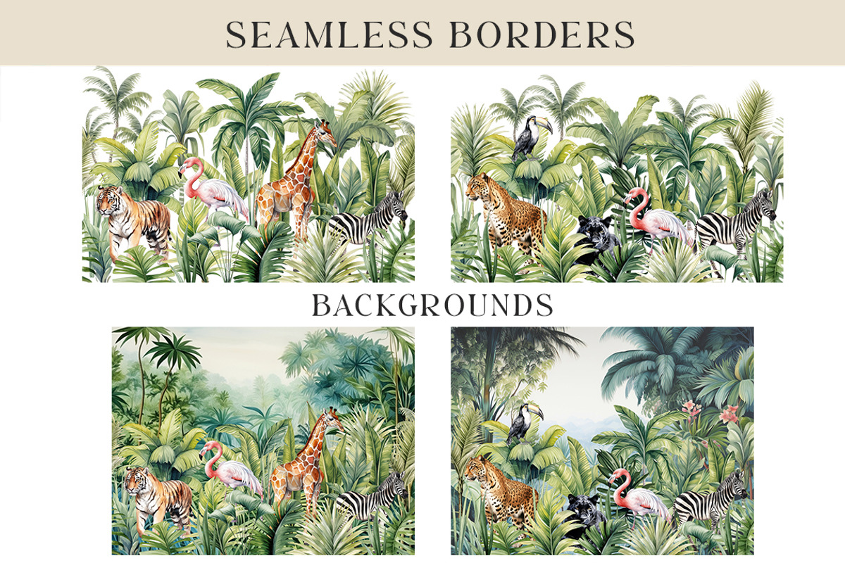Tropical Jungle Watercolor Arts, an Object Graphic by Evgeniia (Photo 6 of 12)