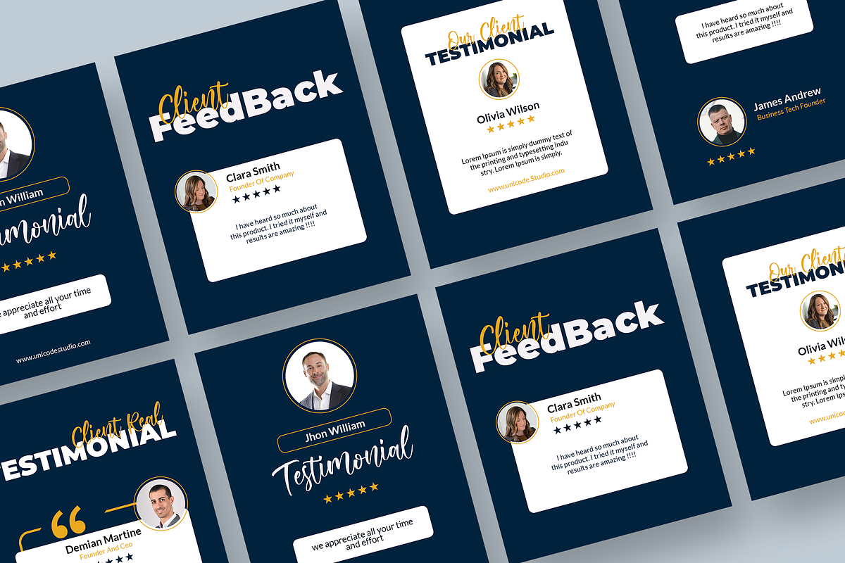 Client Testimonial - Instagram Post, a Social Media Template by UnicodeID (Photo 2 of 5)