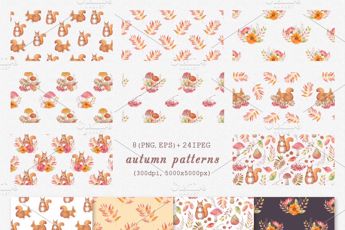 Autumn watercolor collection, an Illustration by BrushArtDesigns (Photo 5 of 9)