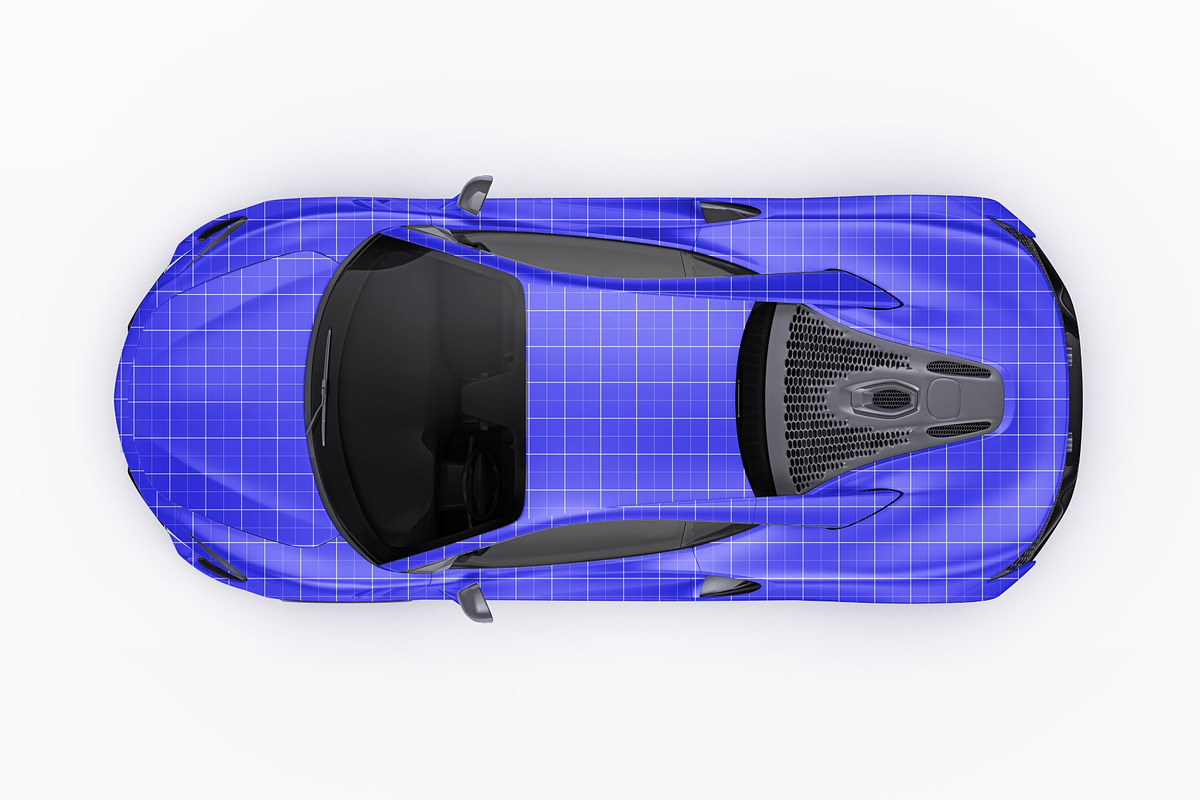 Hybrid Supercar Sport Coupe Set, an Advertising Mockup by Halal Graphic Studio (Photo 10 of 12)