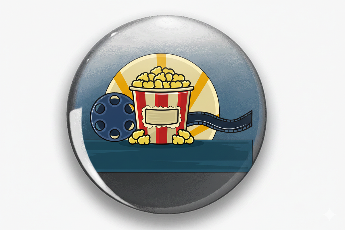Popcorn and film reel vector design, a Decorative Illustration by zyxroun shop (Photo 3 of 3)