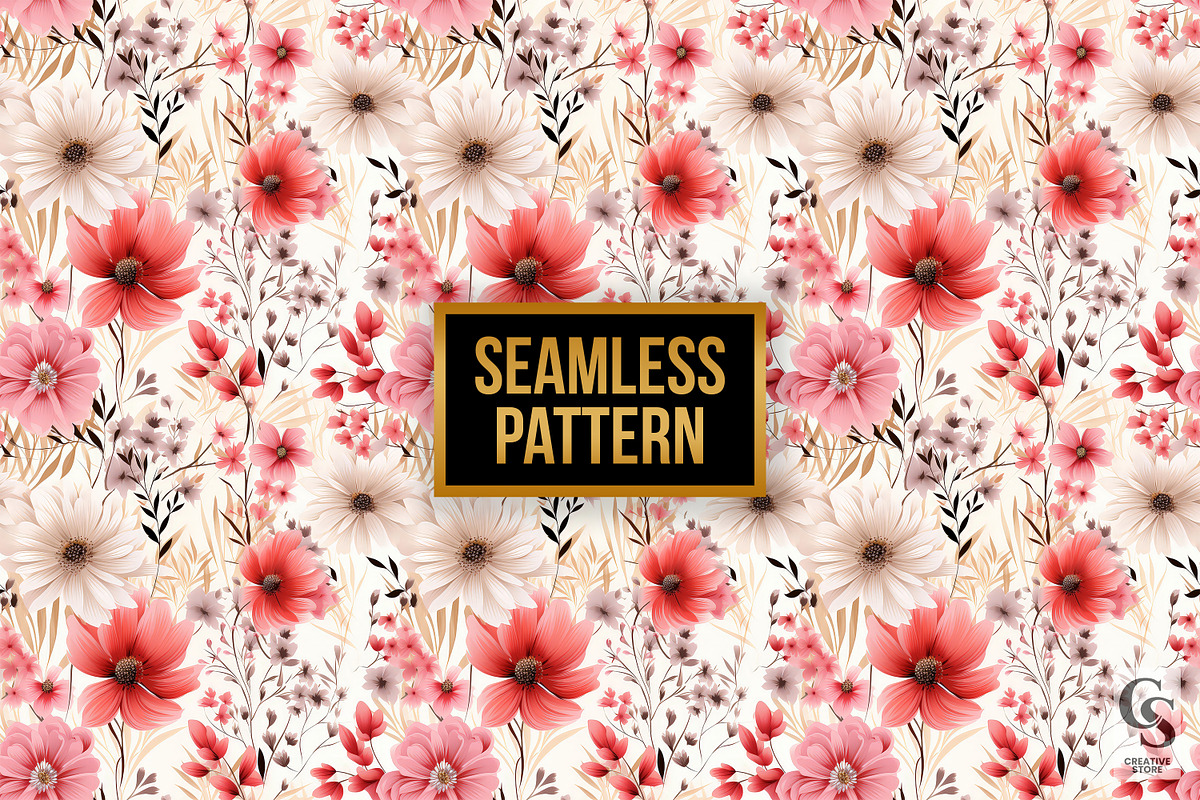 Blush Romantic Wildflower Patterns, a Pattern Graphic by Creative Store (Photo 4 of 4)