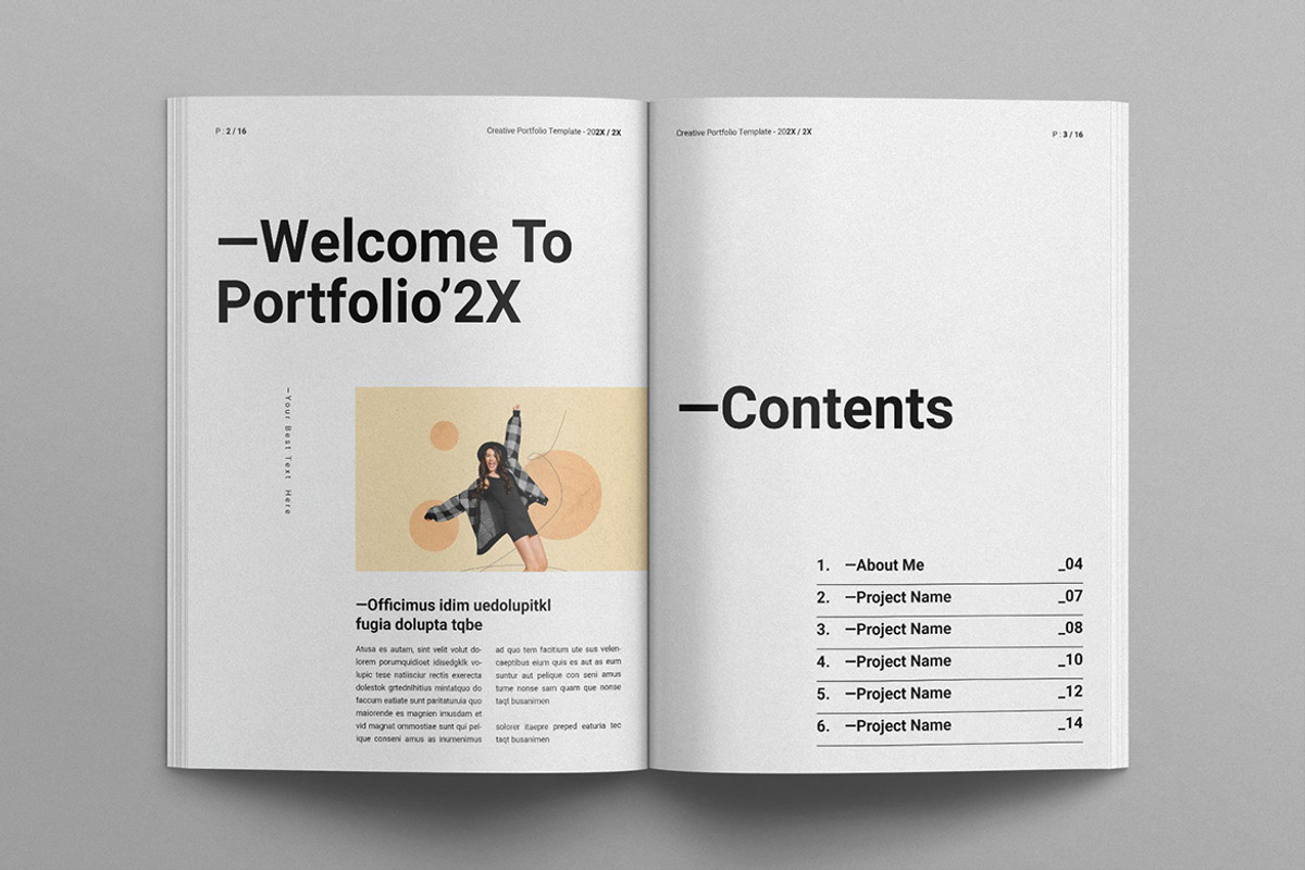 Minimal Portfolio Brochure Template preview 2