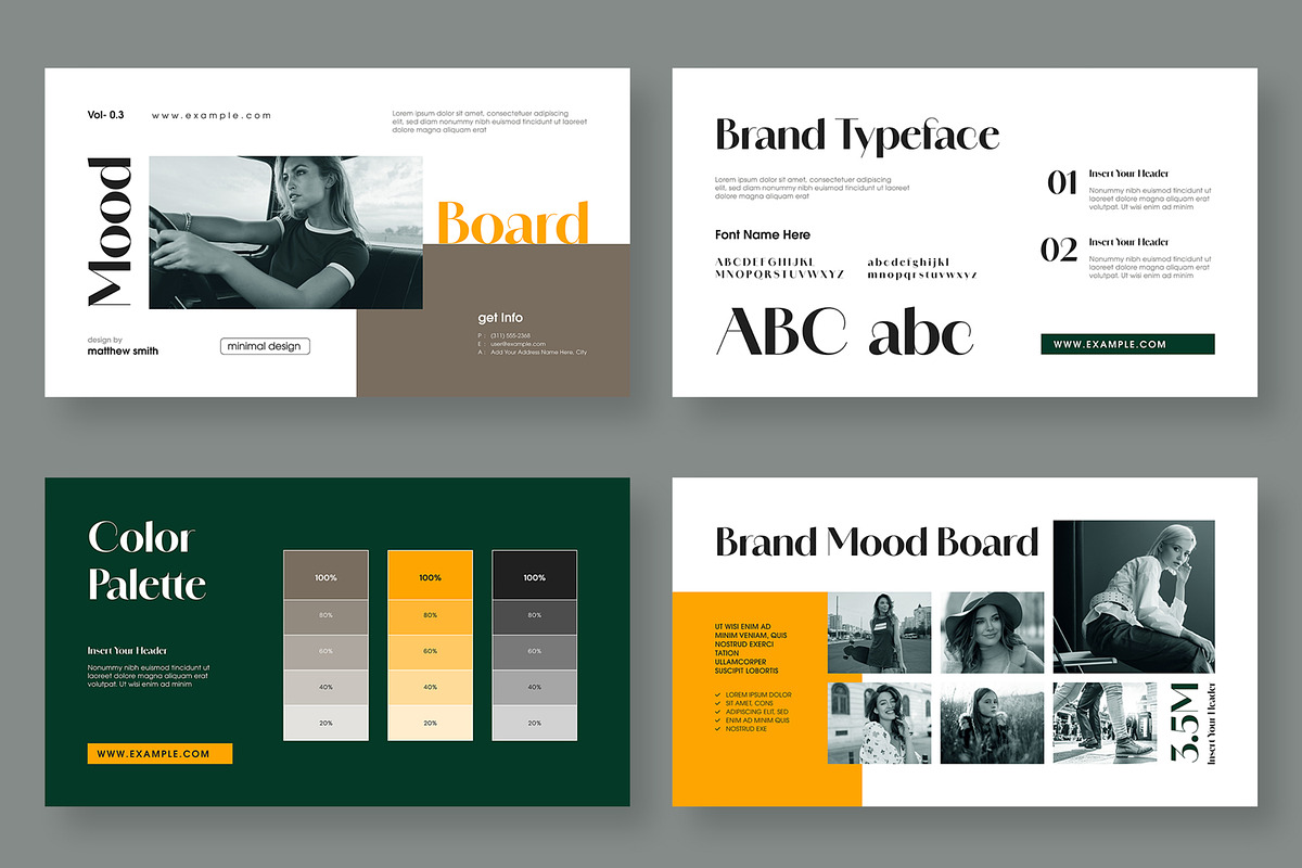 Minimal Brand Mood Board Template, an UI Kit Template by ContestDesign (Photo 2 of 3)