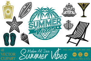 SUMMER VIBES Art Déco 41 VECTORS