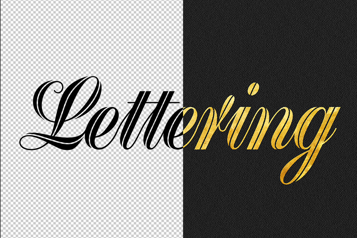Gold Press Lettering, a Layer Style Add-On by Creative Media Co (Photo 4 of 5)