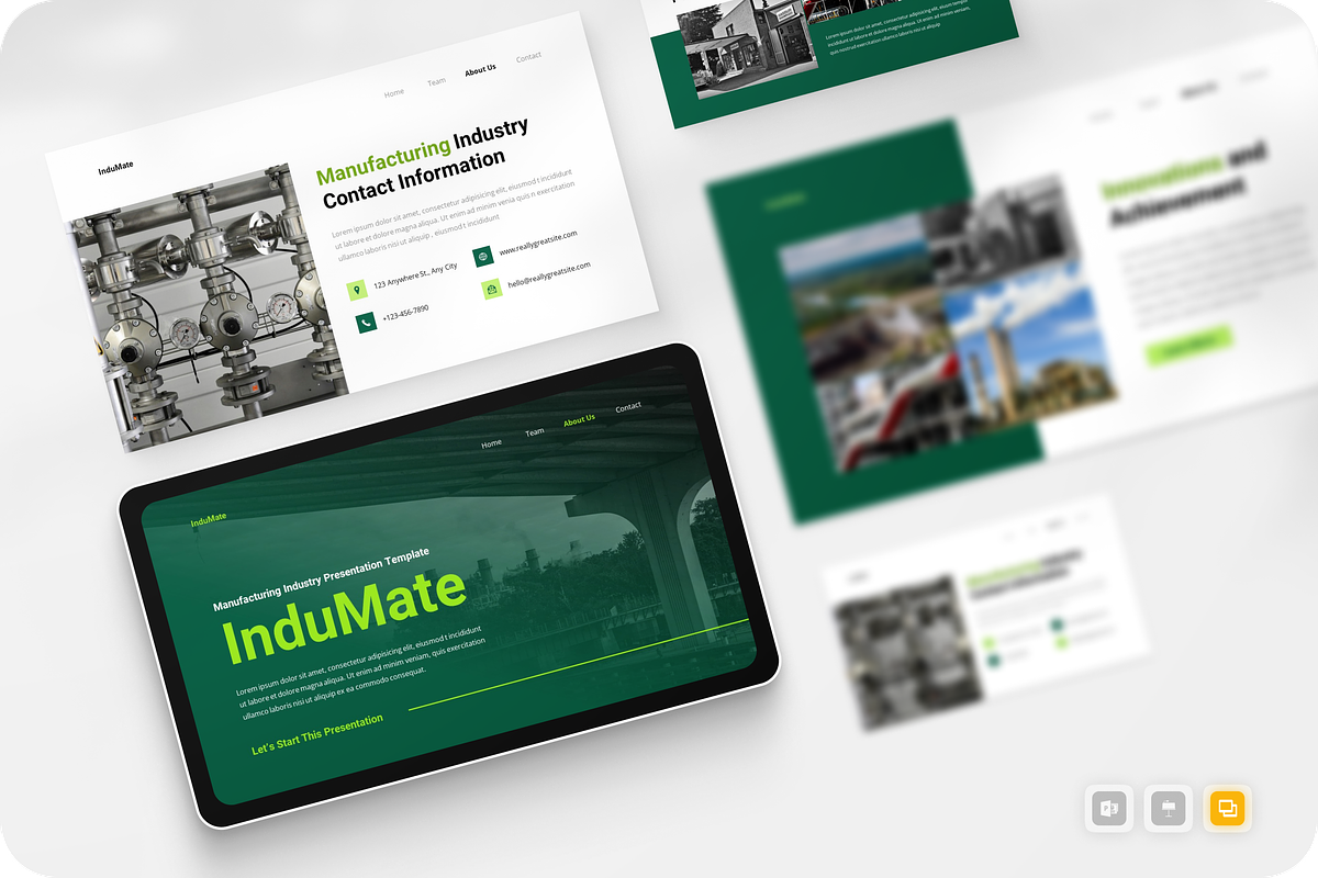 Manufacturing Industry Google Slide, a Presentation Template by Annora Studio (Photo 1 of 5)