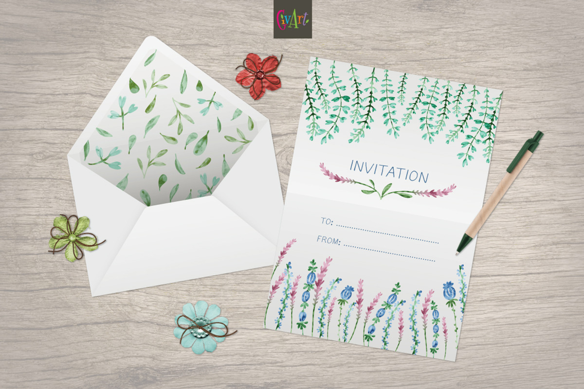 50 floral watercolor vector brushes, a Brush Add-On by SunArt (Photo 4 of 5)