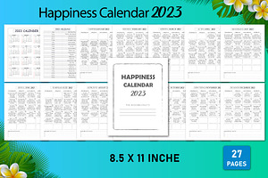 Editable Happiness Calendar 2023