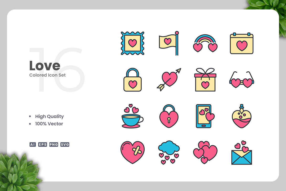 Love Colored Icons, an Icon by Upnowgraphic