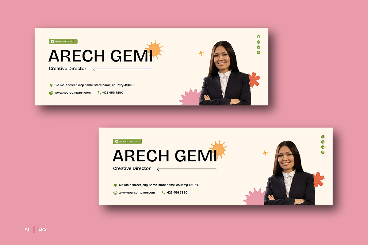Arech Email Signature, a Templates & Theme by Siska Arista
