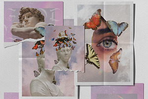 Butterflies. Collage Pack