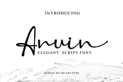 Anuin, a Script Font by BearyType Studio (Thumbnail 1 of 9)