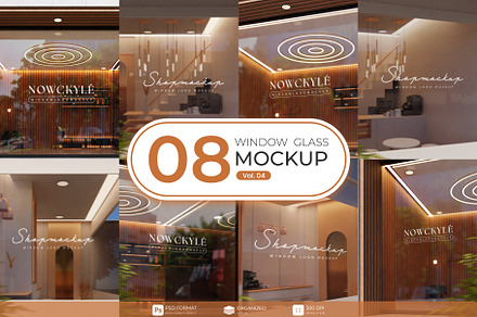 Window storefront logo mockup