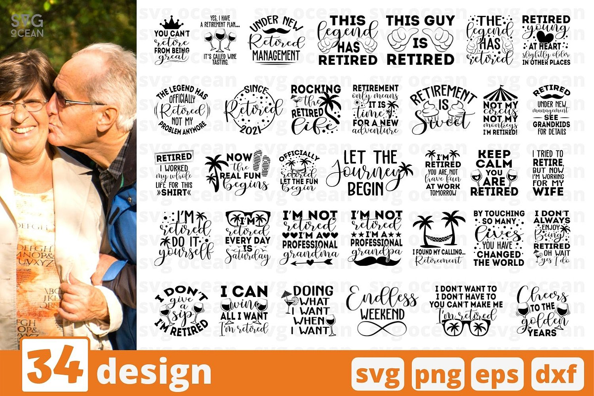 Retired SVG Bundle, an Illustration by svgocean