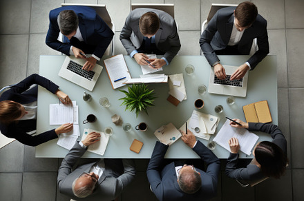 Top view of business people sitting, a Photo by Iftikhar Alam