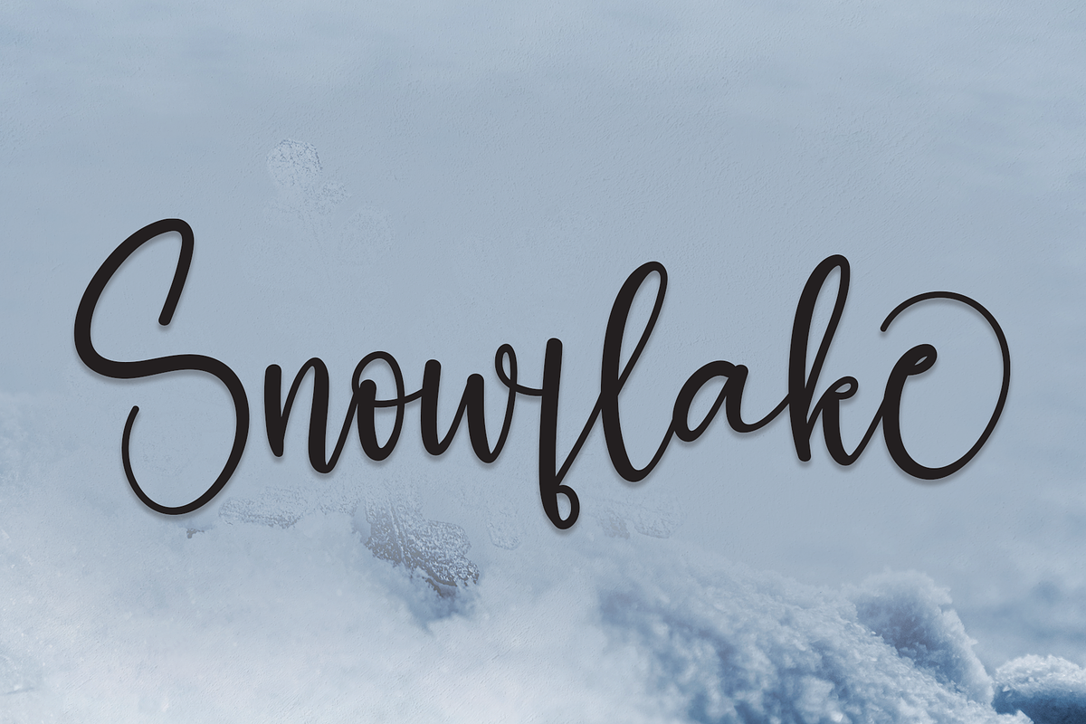 Snowflake | Script Font, a Script Font by Scratchones (Photo 1 of 6)
