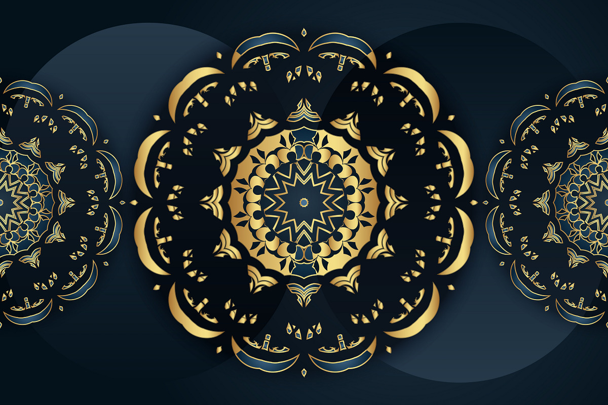 Mandala Oriental Floral art Bundle, a Background Graphic by NJ Himel (Photo 35 of 97)
