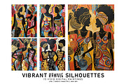 Vibrant Ethnic Silhouettes, a Decorative Illustration by Digital Art Creations (Thumbnail 3 of 7)