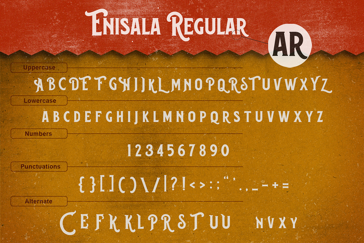 Enisala Font Family preview 2