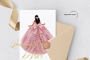 Dusty Pink Tan Skin Princess Clipart, a Person Illustration by Sunflower Day Love (Thumbnail 2 of 3)