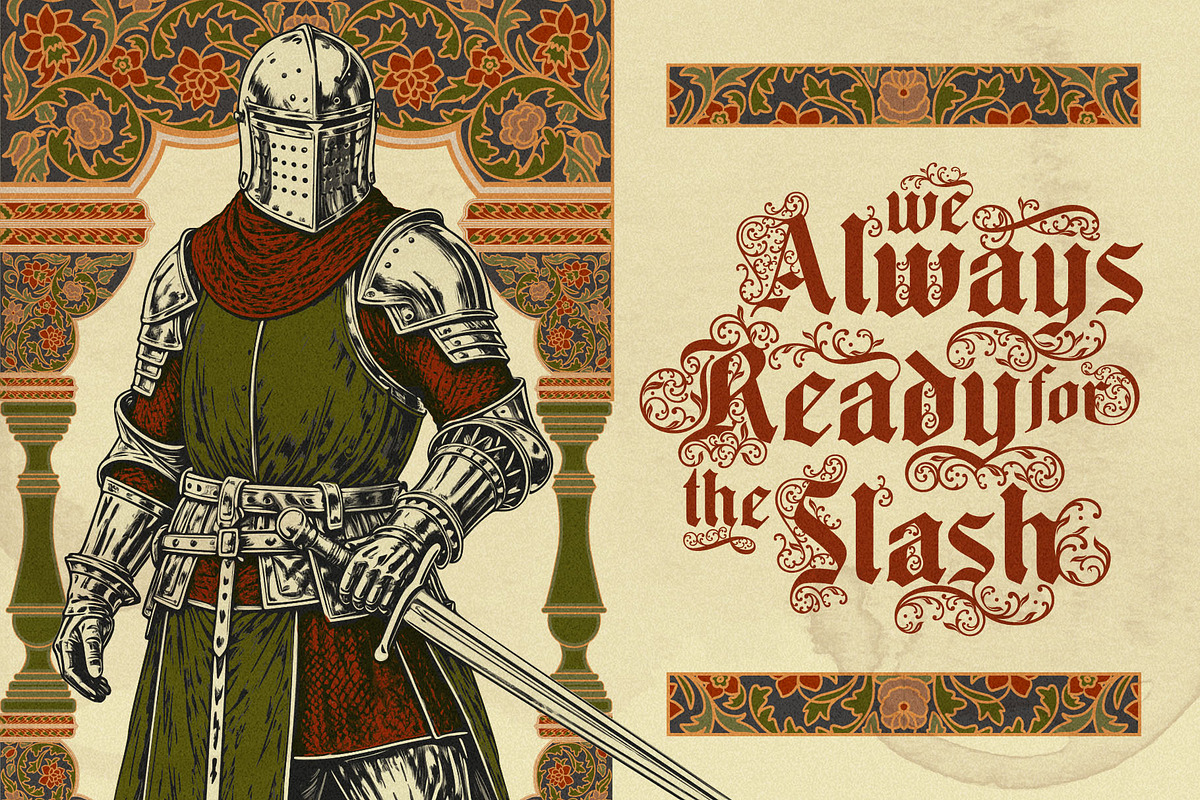 Old Master Typeface, a Blackletter Font by alit design (Photo 10 of 17)