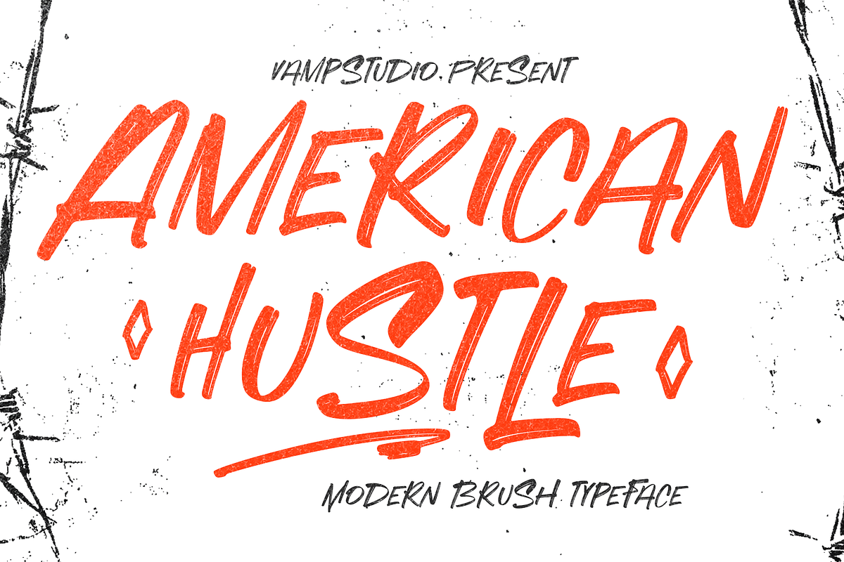 American Hustle - Brush Font, a Handwritten Font by Vampstudio (Photo 1 of 12)