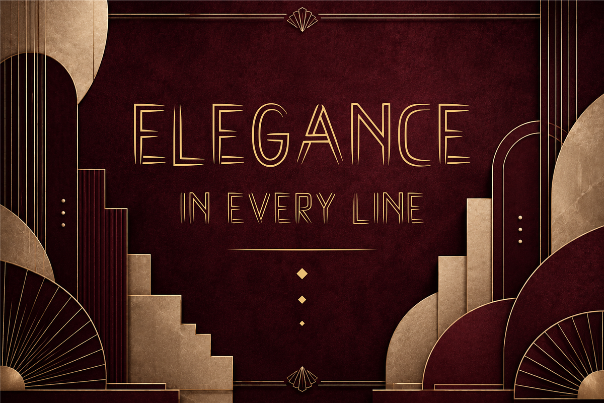 ARVEXA — Art Deco Inline Display, a Blackletter Font by idealistudio (Photo 2 of 5)
