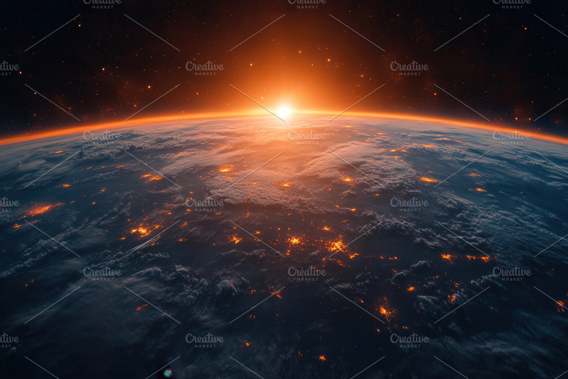 Sunrise over Earth captured from spa, a Photo by Tanuart