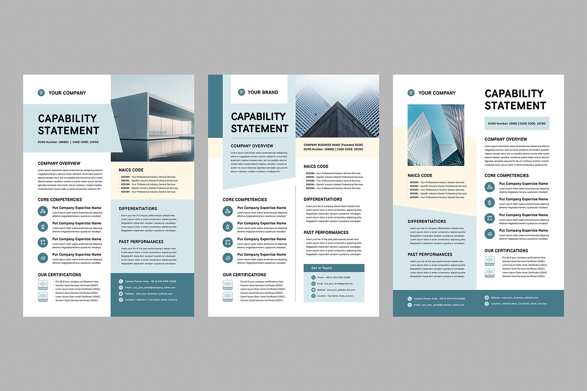 Capability Statement Template, a Flyer Template by Leaflove