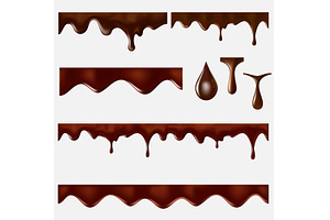Chocolate melt drip. 3d realistic, a Holiday Photo by piter.goskov